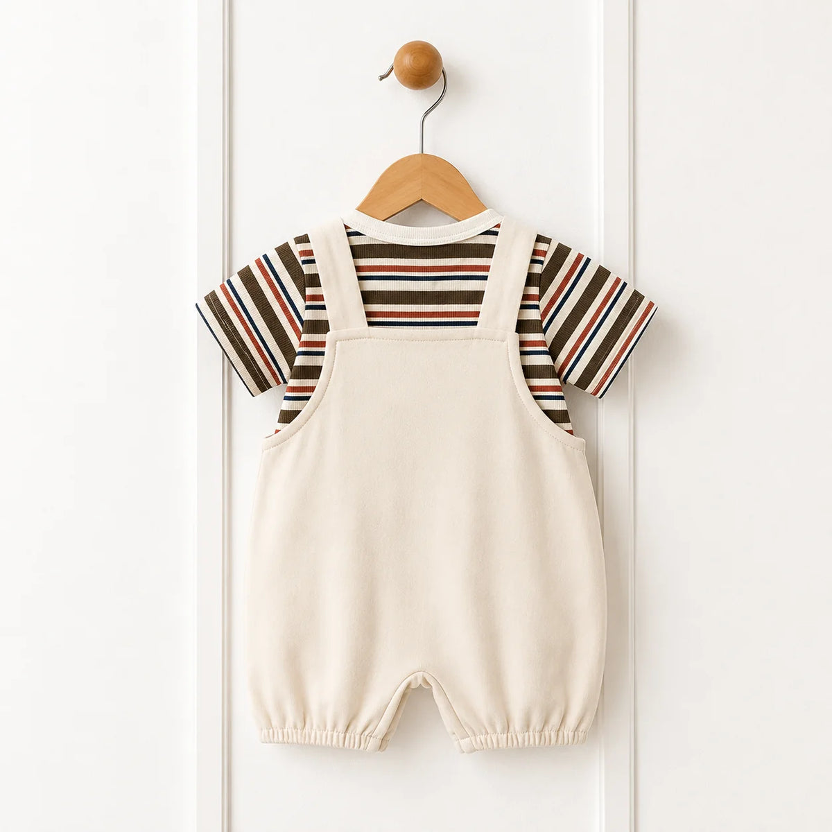 Baby-Set „Hündchenliebe“ mit Latzhose & Ringelshirt