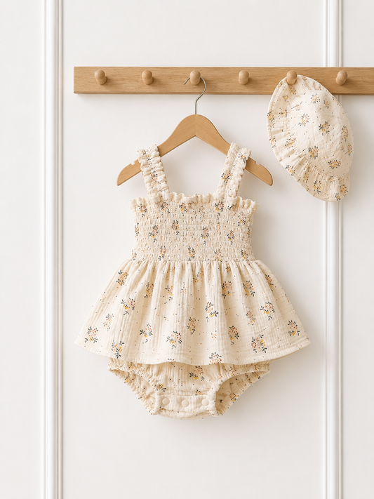 Baby-Set „Fleur“ mit Sonnenhut