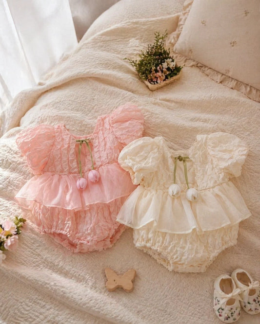 Baby-Romper Tulpe im Vintage-Stil