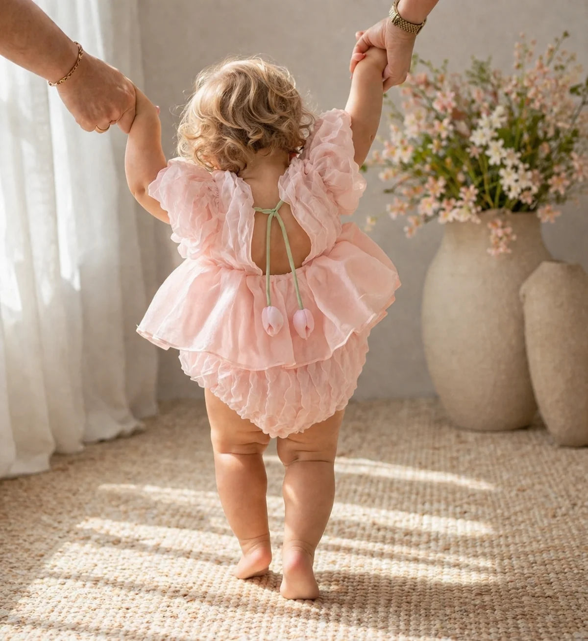 Baby-Romper Tulpe im Vintage-Stil