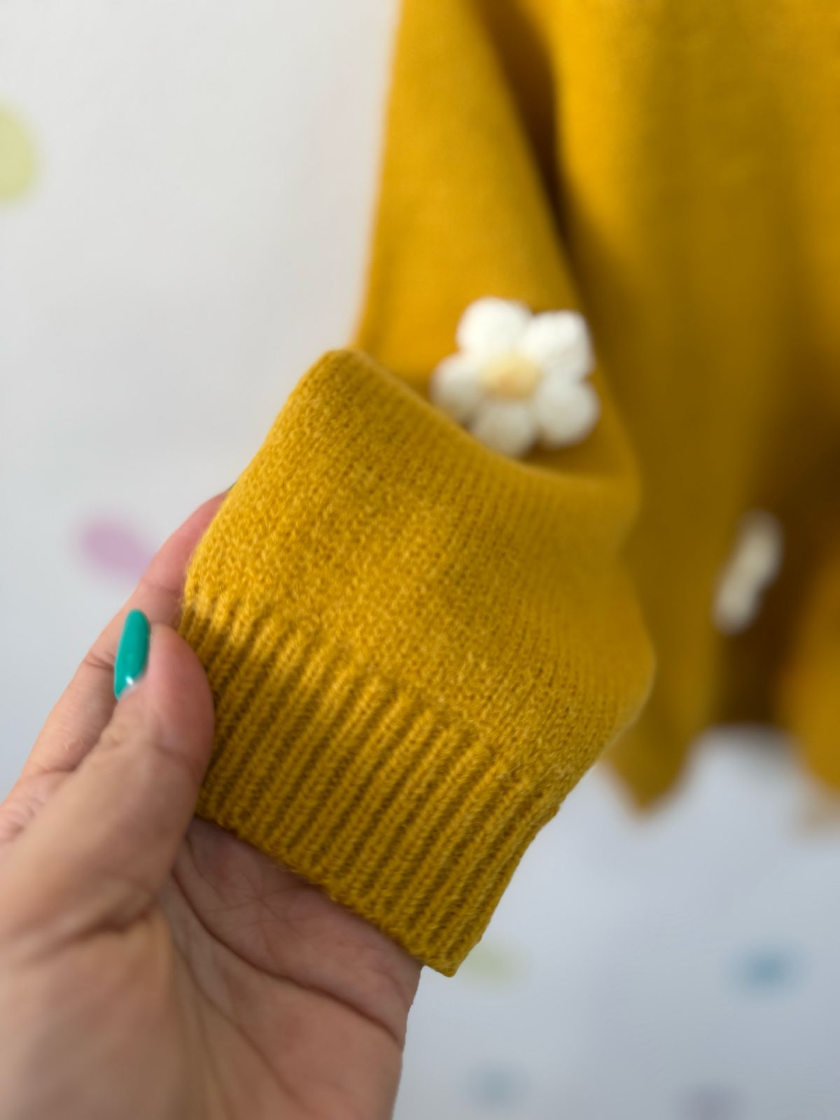 Strickjacke mit Blumen 🌸