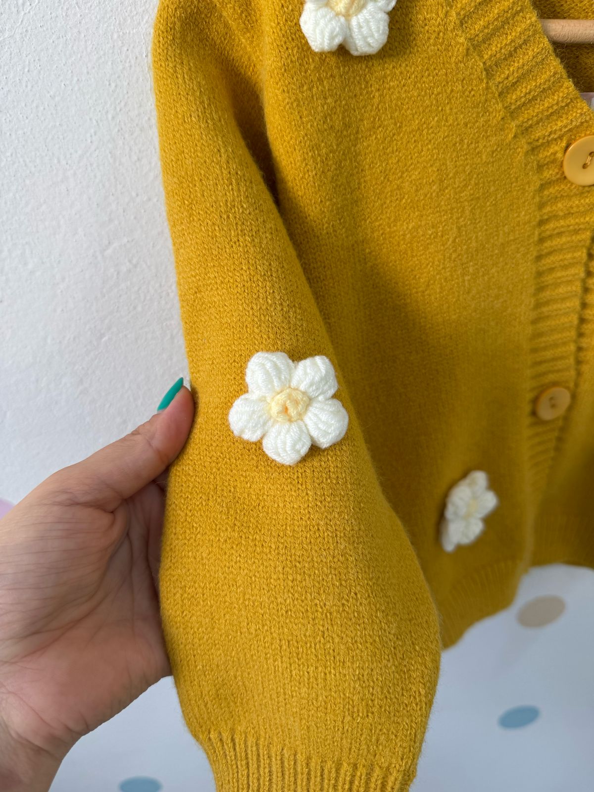 Strickjacke mit Blumen 🌸