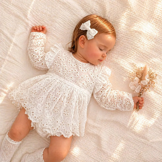 Baby-Set „Serena“ mit Guipure-Details